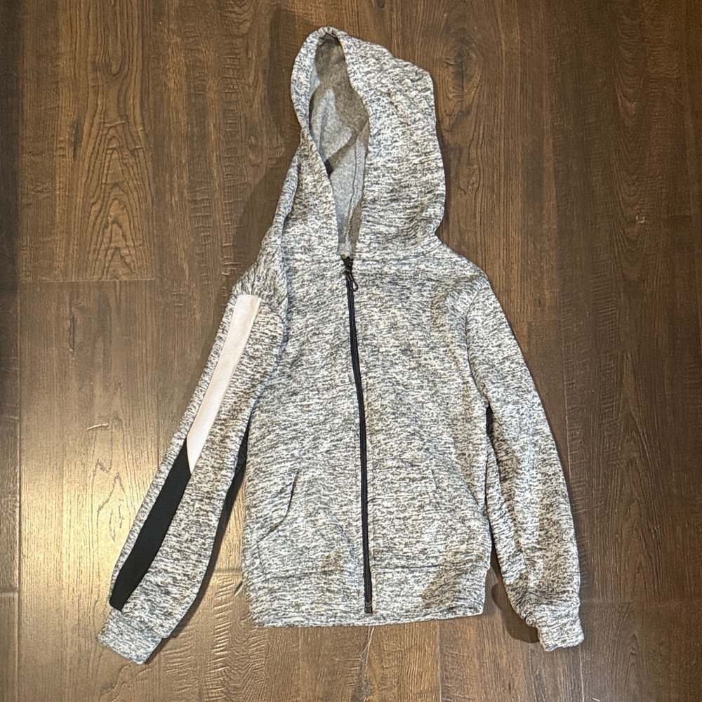 Kids Heather Gray Zip-Up Hoodie